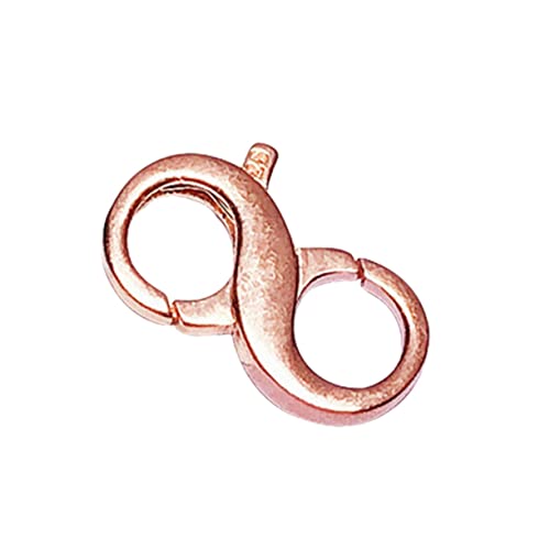 HAWILLOSCH Handgewebter Schmuck Aus Sterlingsilber Verlängerungsverschlüsse Für Halsketten Verschluss Mit Doppelter Öffnung Halskette Mit Karabinerverschluss Schmuck Stecker Silber- Rose Gold von HAWILLOSCH