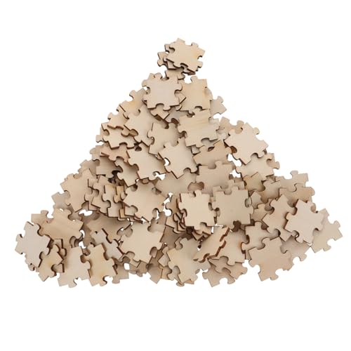 HAWILLOSCH Holzscheiben DIY Puzzle Chips Lernspielzeug Für Kreatives Bastelmaterial Für Pädagogische Aktivitäten Und Vorläuferlernen 30mm 2 Packungen von HAWILLOSCH