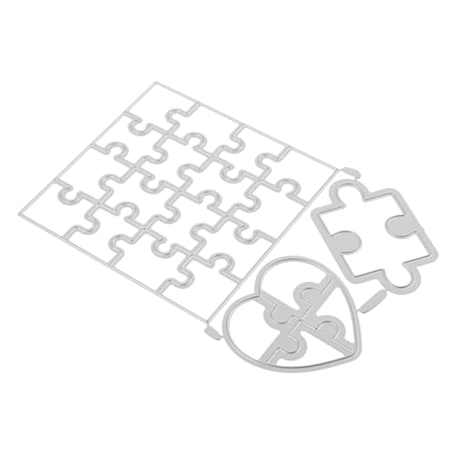 HAWILLOSCH Jigsaw sterben handarbeit prägung Stanzformen Schablone Stanzformen für Papierhandwerk Stanzform aus Metall Stanzform für Handwerk Scrapbooking-Formen Kohlenstoffstahl Silver von HAWILLOSCH