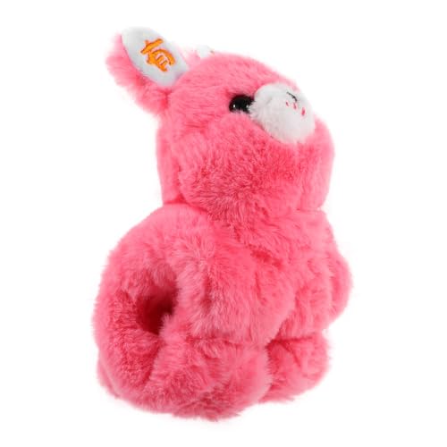 HAWILLOSCH Kaninchenpuppe Kaninchen-klatscharmbänder-spielzeug Partyzubehör Animal-slap-armband Tier-slap-band Tierschlagarmbänder Spielzeug Hasen-klapparmbänder-spielzeug Rosa Plüsch von HAWILLOSCH