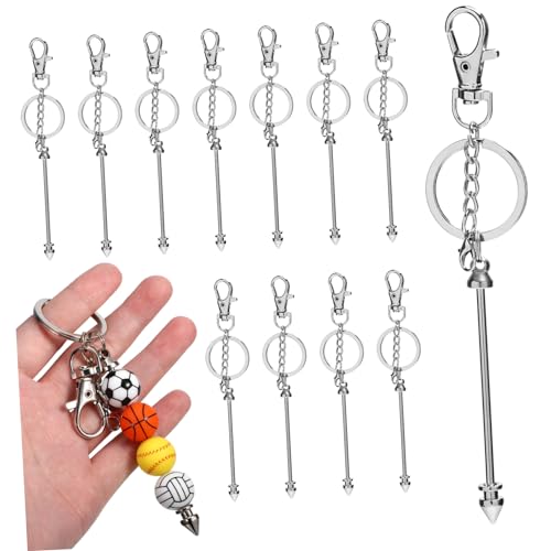 HAWILLOSCH Karabiner Schlüsselanhänger Beadable DIY Schlüsselanhänger Für Kreatives Basteln Ideal Für Taschenanhänger Und Schmuckherstellung von HAWILLOSCH