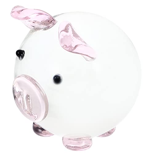 HAWILLOSCH Kristall-Schweinchen-Ornament Schmuckstücke Mini-Enten Aquarium Tischplatte bürodeko büro Dekoration tortendeko Einschulung Desktop-Ornament Layout Schweinedekor Kristallglas Rosa von HAWILLOSCH