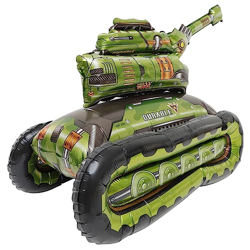 HAWILLOSCH Luftballons Der Verkehrspartei Dekorative Luftballons Zum Geburtstag Geburtstagsballons Für Jungen Luftballons Für Kinder Camo-geburtstagsballons Tankform Girlande Aluminiumfolie von HAWILLOSCH