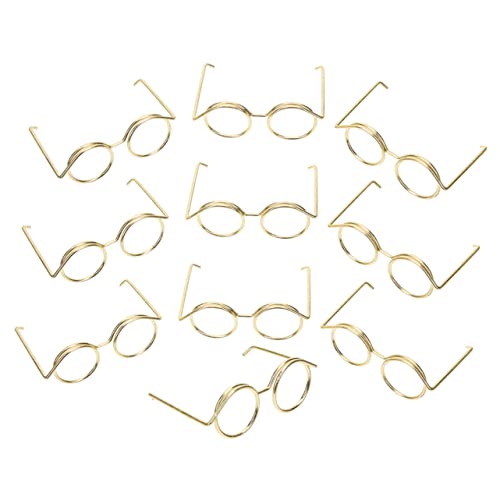 HAWILLOSCH Miniatur Puppenbrille Runde Rahmenlose Brillen Für Puppen Und Miniaturen Niedliche Accessoires Zum Verkleiden Und Dekorieren Von Puppenhäusern von HAWILLOSCH