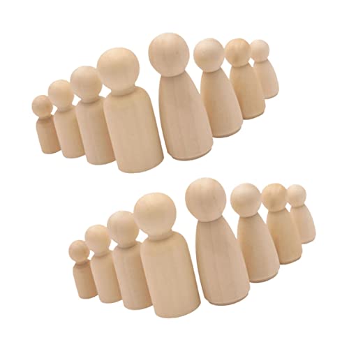 HAWILLOSCH Packung Mit 50 Stück Puppenspielzeug malen bemalte Holzpuppen kinder DIY Natürliche Holzpuppen für Kinder Holzpuppen-Set für Kinder Puppe malen unfertige Puppen Hölzern von HAWILLOSCH