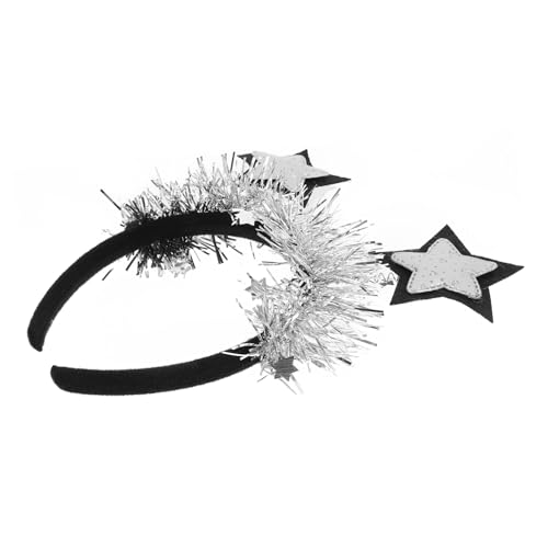 HAWILLOSCH Pentagramm-stirnband Haarreifen Für Kinder Stirnband Mit Stern-charme Geführtes Kopfstück Weihnachtsstern Stirnbänder Braut Haarband Partyzubehör Rave-haar-accessoires Filzstoff von HAWILLOSCH