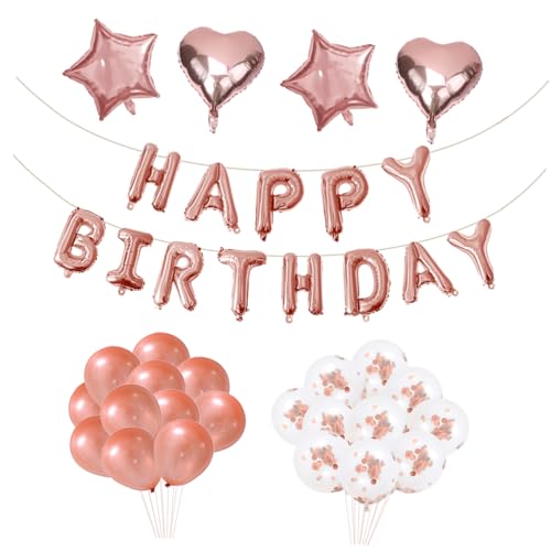 HAWILLOSCH Rose Gold Luftballons Set 18 Geburtstag Dekorationsballons Für Eine Unvergessliche Party Perfekte Deko Für Feiern Hochzeiten Und Jubiläen von HAWILLOSCH