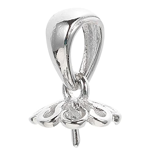 HAWILLOSCH S925 Sterling Clip Anhänger Verschluss Für Schmuck DIY Perlen Verbindungselemente Charm Pinch Bails Tragbare Schmuckverbindung Kleine Größe Platinfarbe von HAWILLOSCH