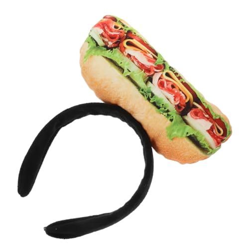 HAWILLOSCH Sandwich-Stirnband Sandwich Kopfschmuck Kreative Haarband Simulation Essen Haarschmuck Leichtgewichtiger Haarschmuck Stirnband im Sandwich-Imitat Sandwich-Kopfschmuck Stoff von HAWILLOSCH