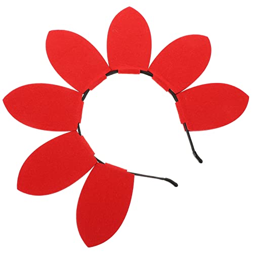 HAWILLOSCH Sonnenblumen-stirnband Haarschmuck Für Mädchen Neuartige Stirnbänder Damen Stirnbänder Make-up-stirnbänder Sonnenblumen-kopfschmuck Trendiges Dekor Mädchen Stirnband Rot Vlies von HAWILLOSCH