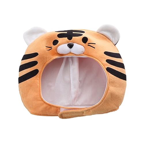 HAWILLOSCH Tiger-kopfbedeckung Maskottchen Tigerhut Tierkopfhut Kostüm Hut Schöner Tiger Cartoon-tiger-hut Tiger Kopfbedeckung Hut Tierische Kopfbedeckung Cartoon-tierhut Plüsch von HAWILLOSCH