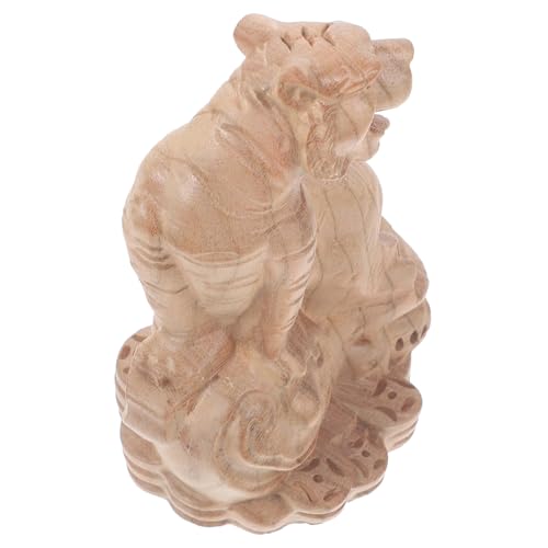 HAWILLOSCH Zwölf Sternzeichen Holzschnitzerei Tiger Desktop-Tiger-Figur Holztiger Desktop-tigerfiguren Holzfiguren Holzhandwerk Dekor Tigermodell Tigerskulptur Tigerfigur Aus Holz Mahagoni- von HAWILLOSCH