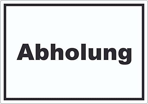 Abholung Aufkleber mit Text Post waagerecht A4 (210x297mm) von HB-Druck