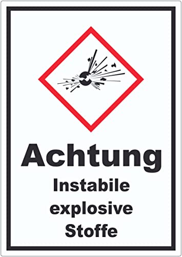 Aufkleber Instabile explosive Stoffe Explosion A5 (148x210mm) von HB-Druck