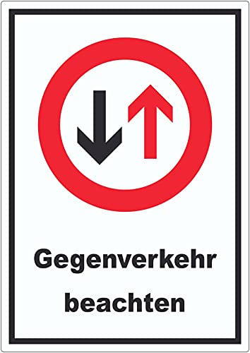 Aufkleber Verkehrszeichen 208 Gegenverkehr A3 (297x420mm) von HB-Druck