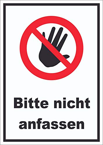 Bitte nicht anfassen Aufkleber A3 (297x420mm) von HB-Druck