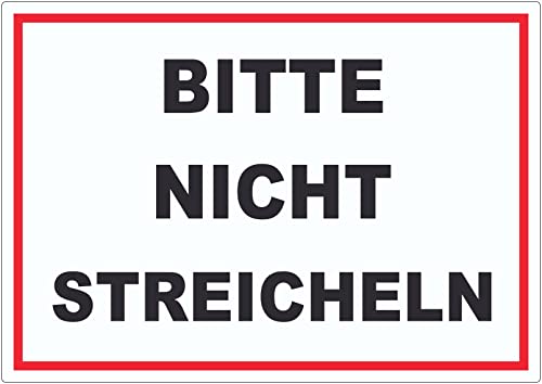 Bitte nicht streicheln Aufkleber streicheln verboten A7 (74x105mm) von HB-Druck