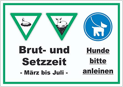 Brut- und Setzzeit März bis Juli Aufkleber A4 (210x297mm) von HB-Druck