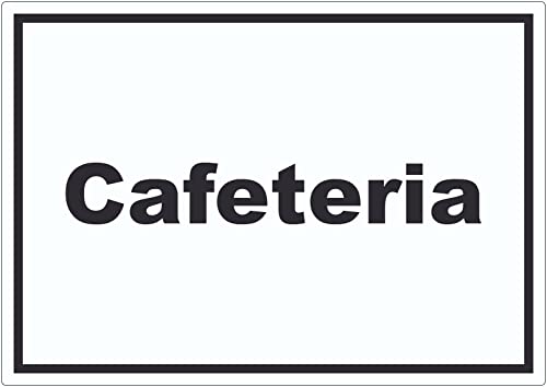 Cafeteria Aufkleber mit Text Restaurant mit Selbstbedienung waagerecht A4 (210x297mm) von HB-Druck