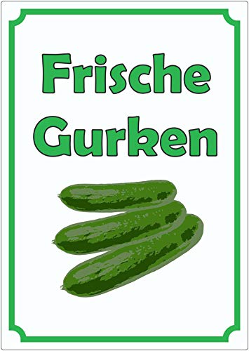 Frische Gurken Aufkleber Hochkant A4 (210x297mm) von HB-Druck