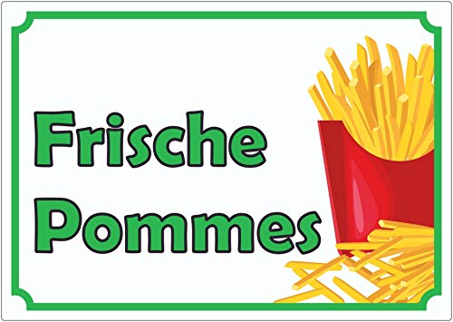 Frische Pommes Frites Aufkleber A3 (297x420mm) von HB-Druck