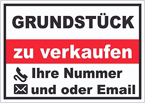 Grundstück zu verkaufen Aufkleber A2 (420x594mm) von HB-Druck