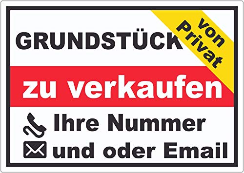 Grundstück zu verkaufen von Privat Aufkleber A2 (420x594mm) von HB-Druck