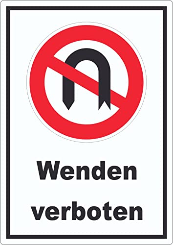 Wendeverbot Aufkleber A3 (297x420mm) von HB-Druck