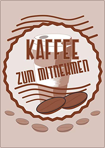 Werbeaufkleber Aufkleber Kaffee Mitnehmen Hochkant A3 (297x420mm) von HB-Druck