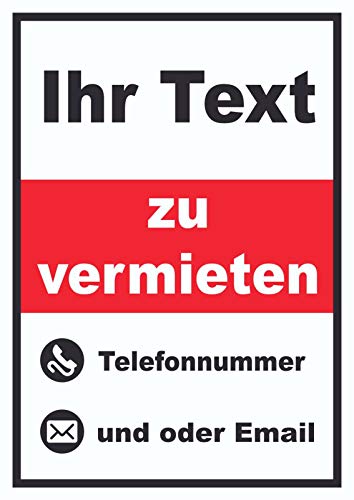 HB-Druck Wunschtext zu vermieten Hochkant A1 (594x841mm) von HB-Druck