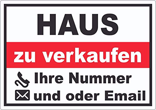 Haus zu verkaufen Aufkleber A2 (420x594mm) von HB-Druck