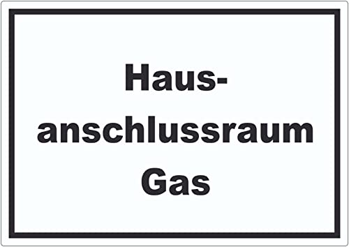 Hausanschlussraum Gas Aufkleber mit Text HAR waagerecht A4 (210x297mm) von HB-Druck