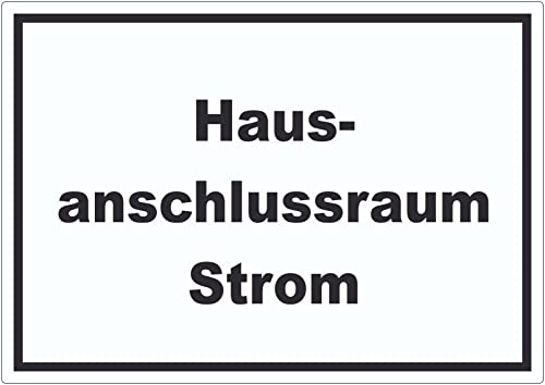 Hausanschlussraum Strom Aufkleber mit Text HAR waagerecht A4 (210x297mm) von HB-Druck