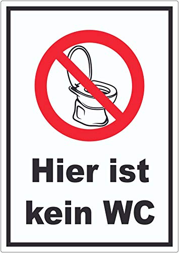 Hier ist kein WC Aufkleber A4 (210x297mm) von HB-Druck