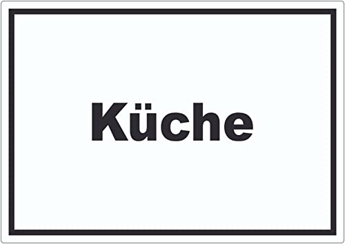 Küche Aufkleber mit Text Kitchen cucina waagerecht A4 (210x297mm) von HB-Druck