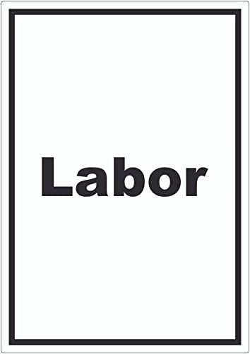 Labor Aufkleber mit Text untersuchen forschen hochkant A3 (297x420mm) von HB-Druck