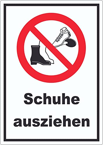 Schuhe ausziehen Aufkleber Symbol A3 (297x420mm) von HB-Druck