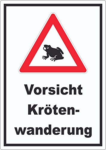 Vorsicht Krötenwanderung Aufkleber A2 (420x594mm) von HB-Druck