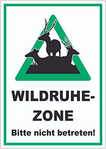 Wildruhezone Hirsche Aufkleber A3 (297x420mm) von HB-Druck