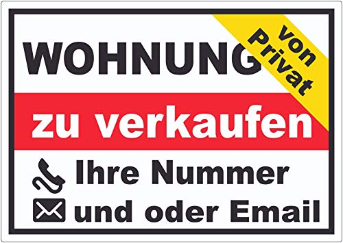 Wohnung zu verkaufen von privat Aufkleber A3 (297x420mm) von HB-Druck