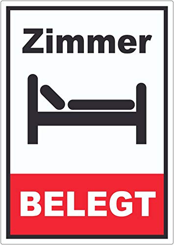 Zimmer BELEGT Aufkleber Hochkant A5 (148x210mm) von HB-Druck