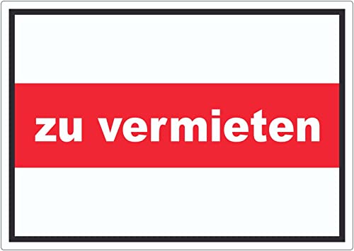 zu vermieten Aufkleber mit Text Werbeaufkleber A9 (37x52mm) von HB-Druck