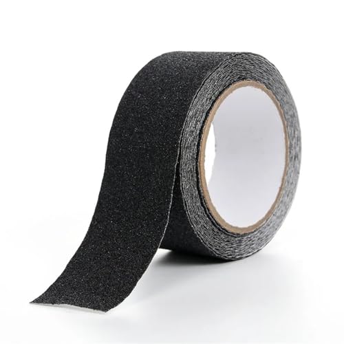 Gefahrenklebeband,Anti-Rutsch-Band, Anti-Rutsch-Klebeband for den Außenbereich, Anti-Rutsch-Aufkleber, stark haftendes Sicherheits-Traktionsband for Treppen, Bodensicherheit, Trittstufe(Black,5M-100MM von HBALDTEDC