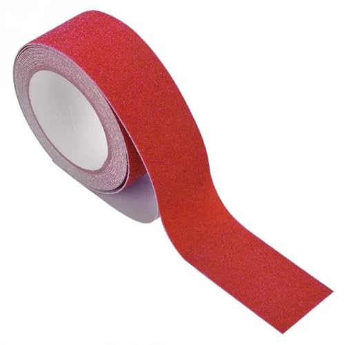 Gefahrenklebeband,Anti-Rutsch-Band, Klebeband Anti-Rutsch-Bänder Anti-Rutsch-Klebeband for Treppenstufen-Bodensicherheitsband Rutschfeste Duschstreifen(Red) von HBALDTEDC