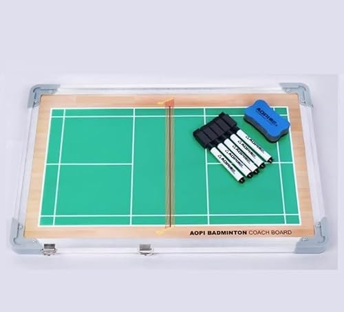 HBALDTEDC Fußball-Taktik-Tafel, Badminton-Taktiktafel, Badminton-Magnettafel, tragbares professionelles Badminton-Whiteboard mit Markierstift und Radiergummi von HBALDTEDC