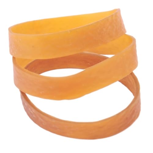 HBALDTEDC Gummibänder, 100 Stück Starke Gummibänder, Durchmesser 25 mm, Breite 10 mm, kleines breites gelbes elastisches Gummiband for industrielle Geschäftspakete von HBALDTEDC