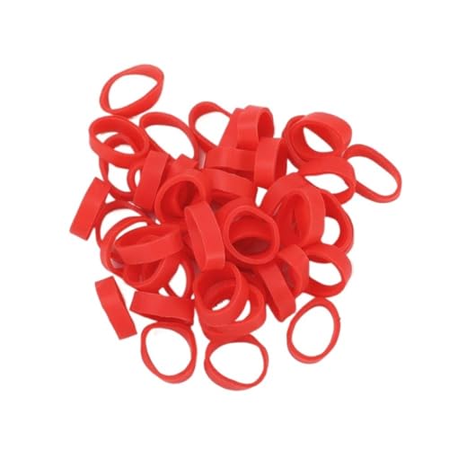 HBALDTEDC Gummibänder, 500 Stück elastische Gummibänder, 15 * 5 mm kleine rote Gummibänder, Gummibänder for Gemüse, breite Gummibänder in kleinen Größen von HBALDTEDC