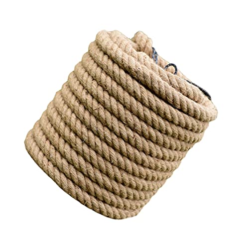 HBALDTEDC Jute-Gartenschnur, Dickes Seil, nautisches Seil, 24 mm Juteschnur, Robustes Juteseil, gedreht(100m) von HBALDTEDC