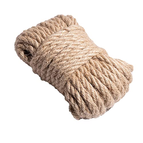 HBALDTEDC Jute-Gartenschnur, Hanfseil, Juteschnur, 16 mm dick, Bastelseil, Starkes Naturseil, Juteseil(100m) von HBALDTEDC