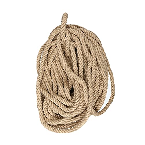 HBALDTEDC Jute-Gartenschnur, Hanfseil, Manila-Seil, Juteseil, Durchmesser 12 mm, natürliches Dickes Hanfseil(20m) von HBALDTEDC